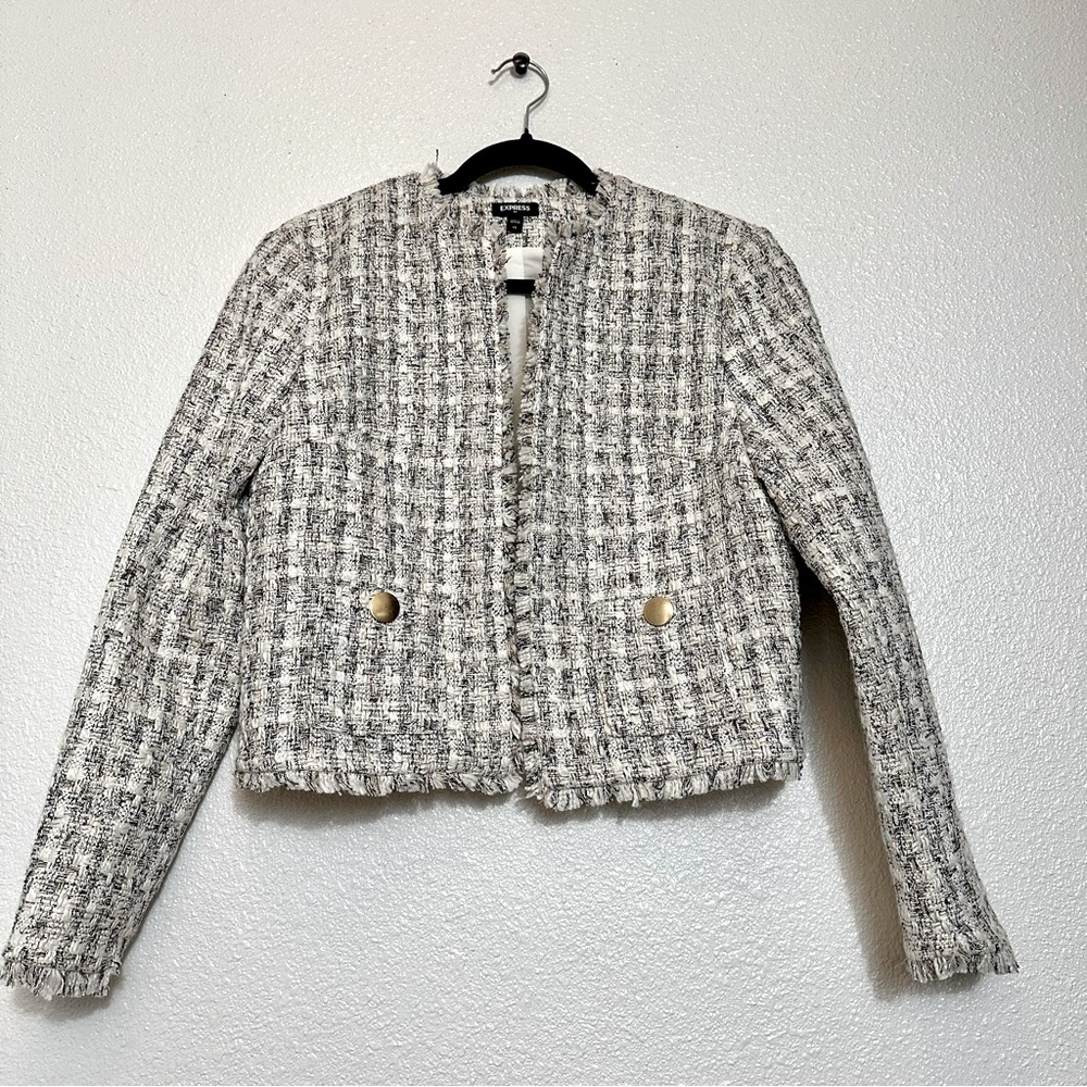 EXPRESS blazer jacket, woven tweed material, XS